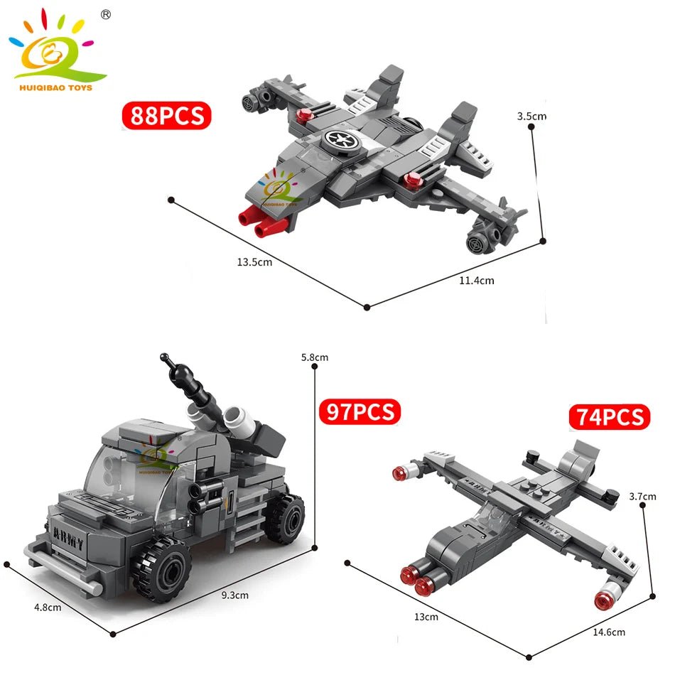 WW2 Military Lego Set 648pcs | 6in1 Building Blocks, Military Vehicles - VarietyGifts