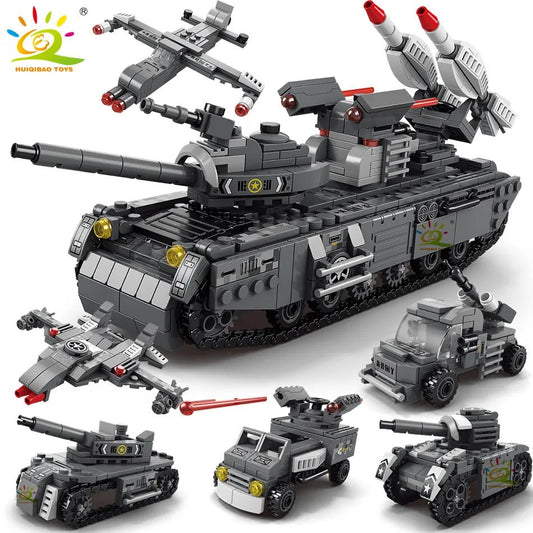 WW2 Military Lego Set 648pcs | 6in1 Building Blocks, Military Vehicles - VarietyGifts