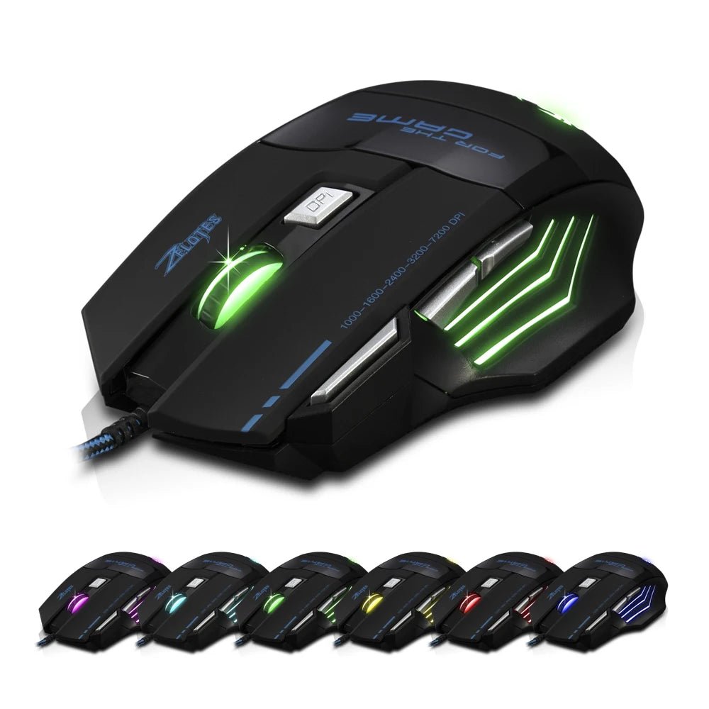 ZELOTES T - 80 Gaming Mouse | 7200 DPI Mouse Price, Backlit LED - VarietyGifts